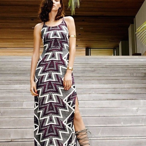 Free People Slubby Crinkle Serves You Right Printed Maxi Dress - Picture 7 of 9